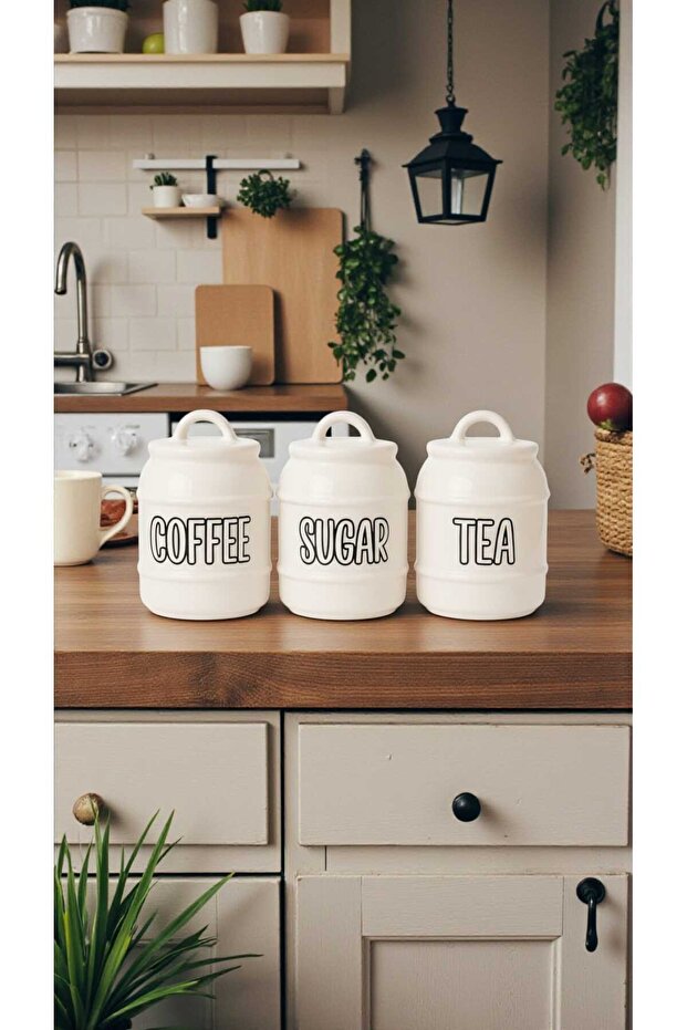 طقم تخزين سيراميك مكون من 3 قطع - 3