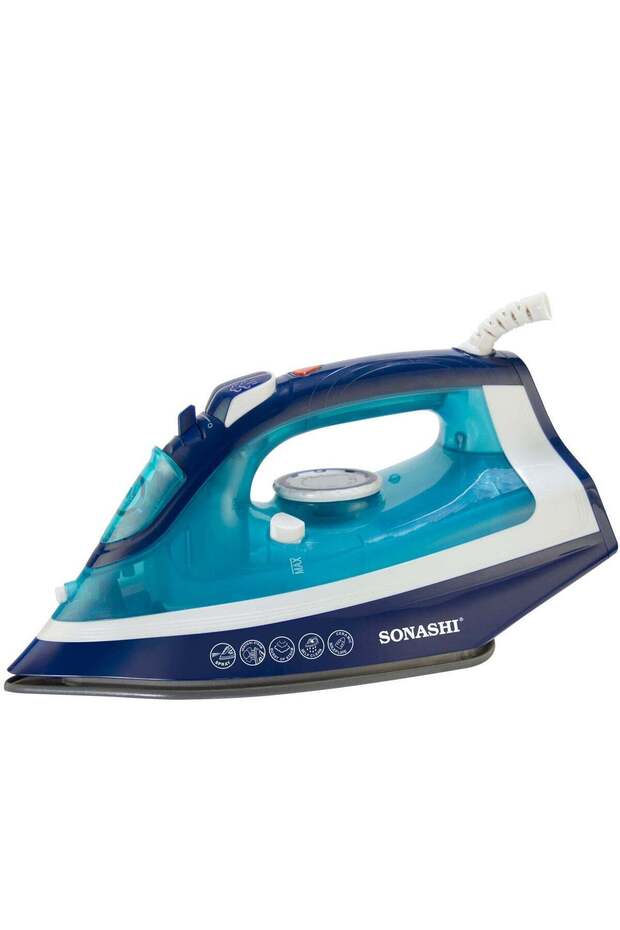 Steam Iron SI-5092C, Ceramic Soleplate, 340ml, 2400W, Blue
