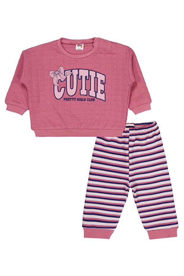 Cutie Embroidered 6-18 Months Set - Pink 18-24 Months