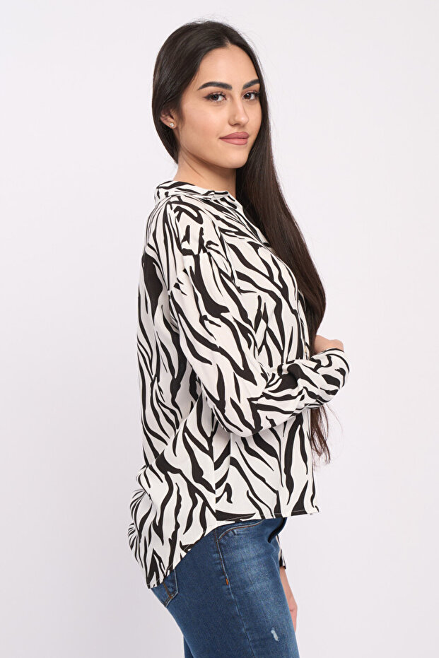 Camasa maneca lunga de dama cu model - 2