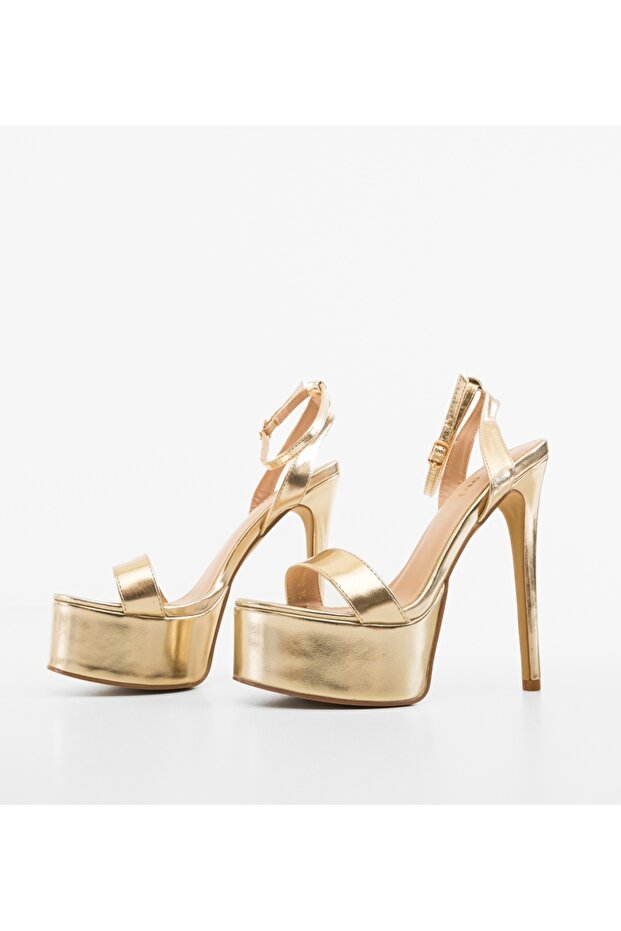 Sandale cu toc auriu Barbys - 6