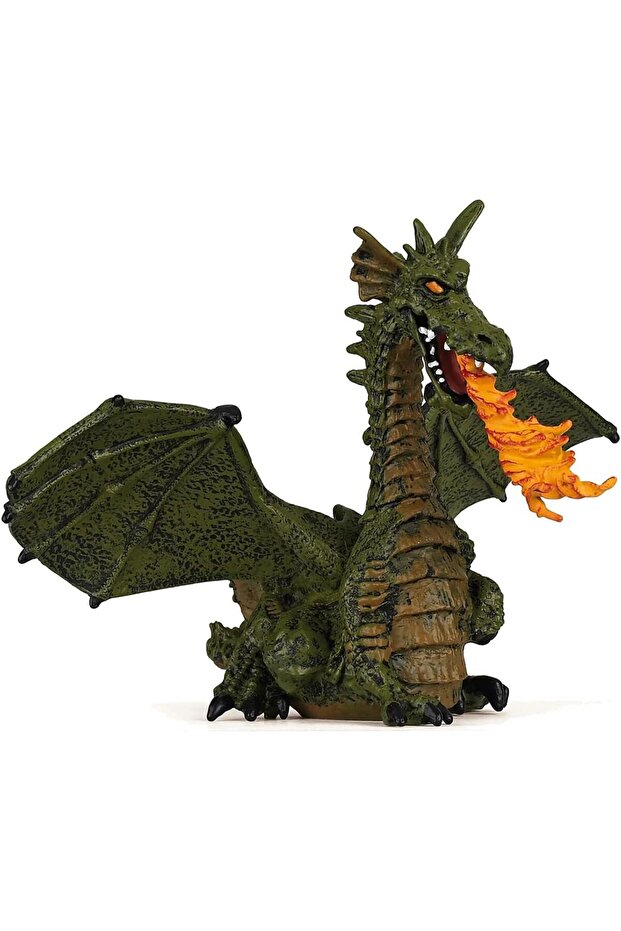 Realistic Green-Winged Dragon Figurine (Model 39025)
