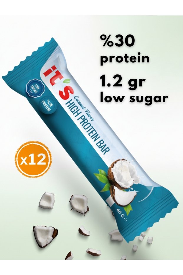 High Protein Bar - Coconut Flavored - 40g X 12 Pieces