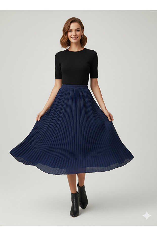 MARKA PLİSELİ ETEK - 4