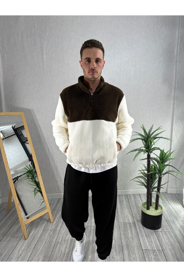 Fermuarlı Pelüş Sweat