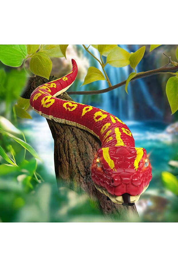 لعبة ثعبان أحمر عملاق AN2947Z تعمل بجهاز تحكم عن بعد (للأعمار من 6 سنوات فما فوق) - 2