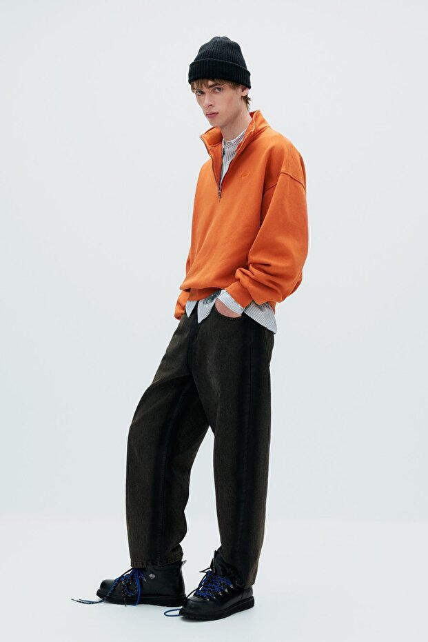 Fermuar yakalı sweatshirt - 2