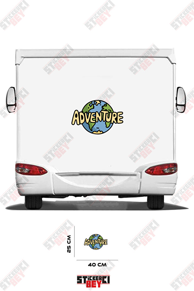 Adventure Written World Visual Caravan Sticker Coating