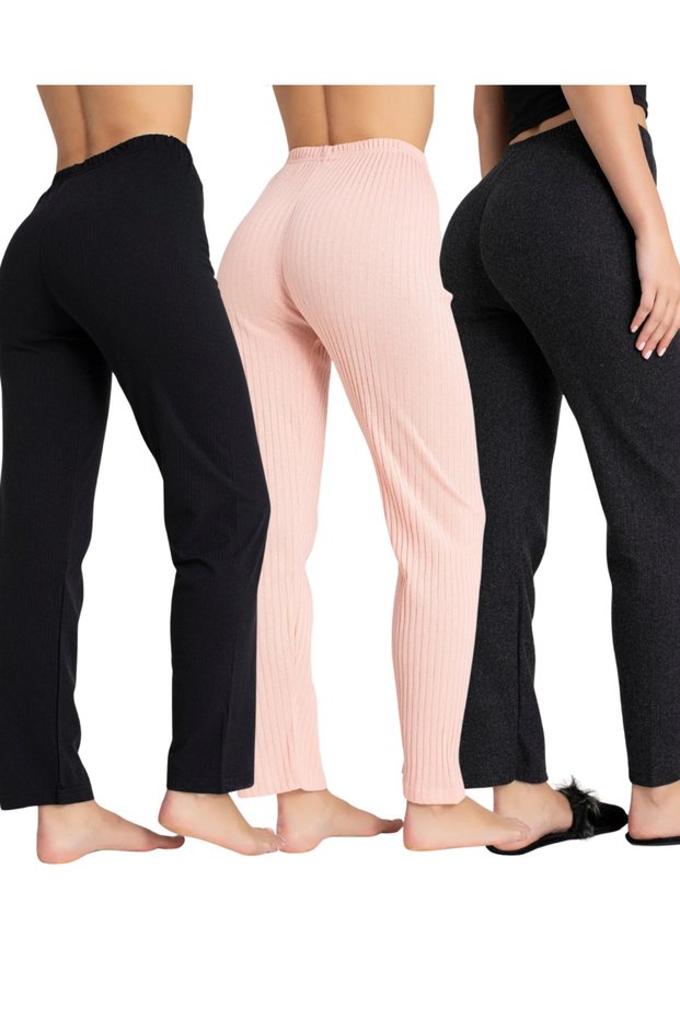 Women's Corded Fabric Relaxed 3-Piece Pants & Sweatpants, Women's Clothing, Casual Relaxed Wear