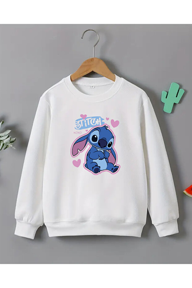 Stitch Themed Printed Long Sleeve T-Shirt for Children