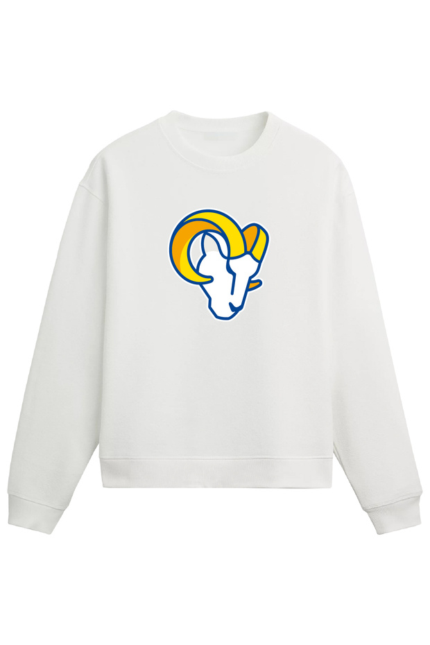 Los Angeles Rams American Football White Regular Sweatshirt
