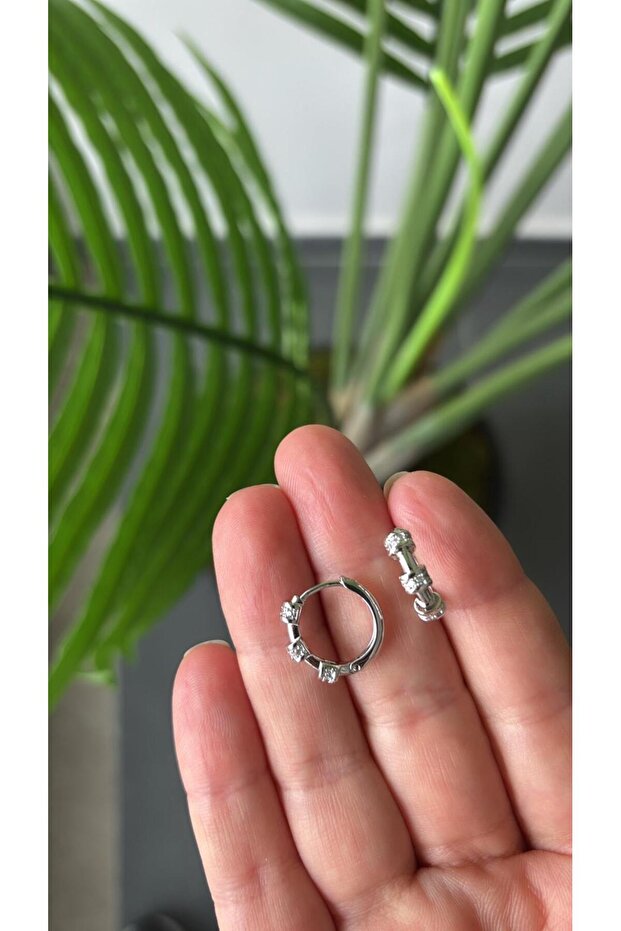 Modern Silver Küpe - 1