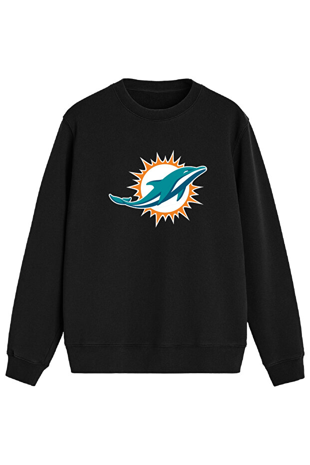 Miami American Football Black Regular Sweatshirt