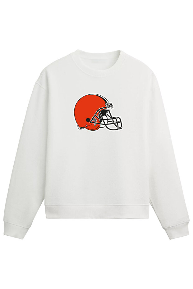 Cleveland American Football White Regular Sweatshirt