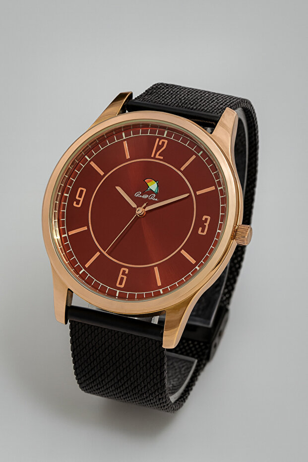 Unisex Wristwatch with Hologram Straw Magnet Strap