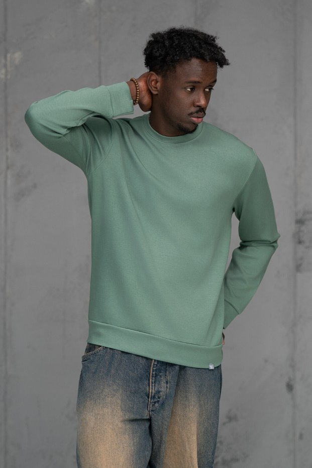 Slimfit Modal Fabric Spring Season Crew Neck Stretch Fabric Sweatshirt