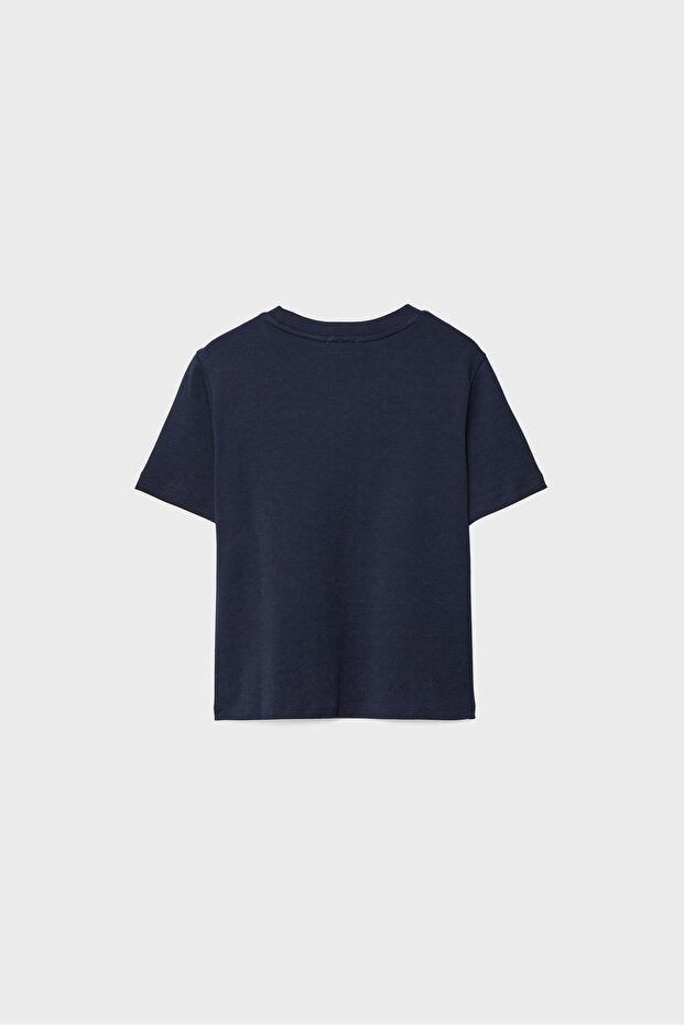 Basic regular fit kalın tişört - 7