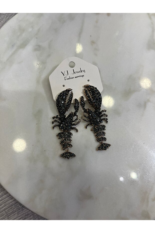 Crab Earrings with Stones