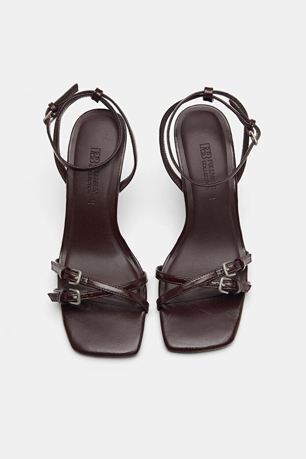 Tokalı topuklu sandalet - 1