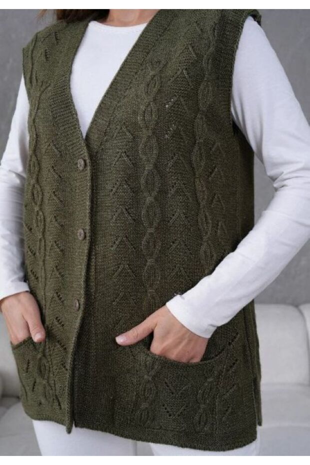 Triko Anne Örme Yelek - 1