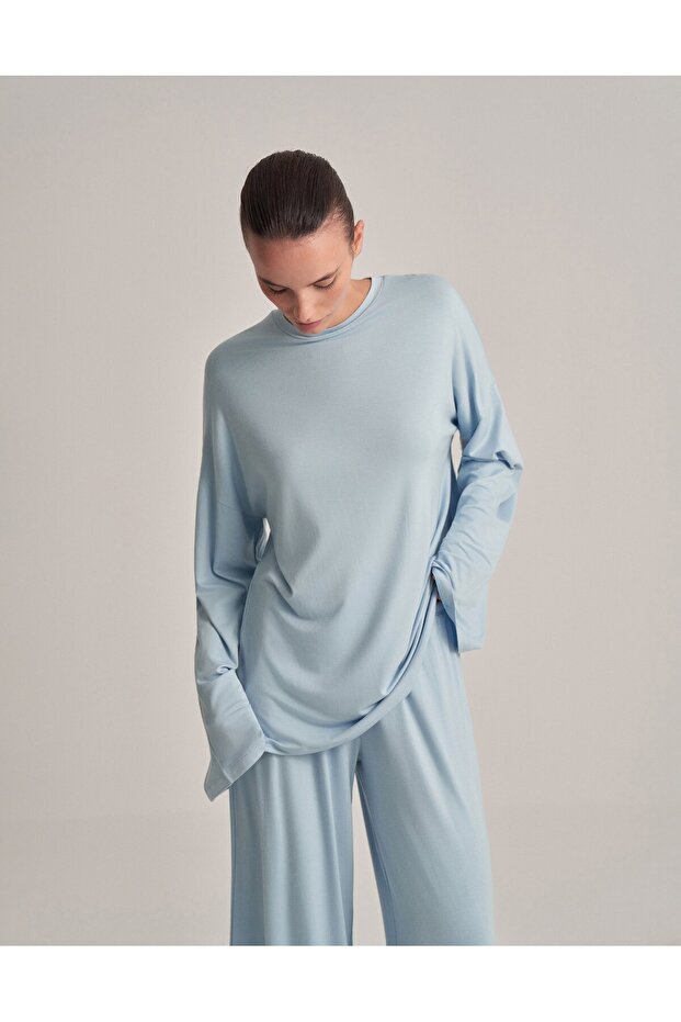 RAHAT FORMLU BLUZ BEBE MAVİSİ - 4