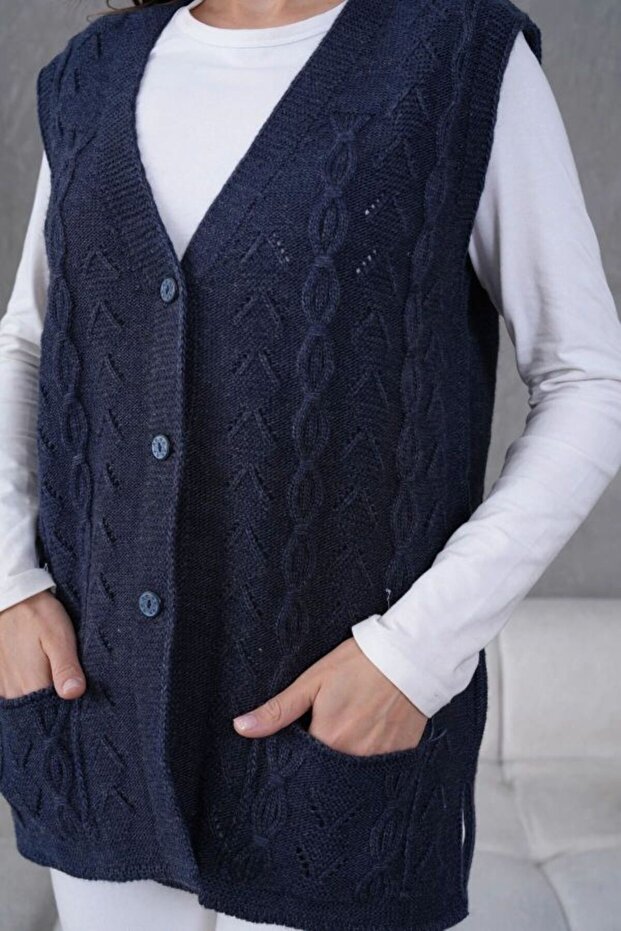 Triko Anne Örme Yelek - 1