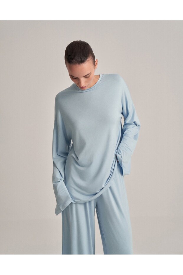 RAHAT FORMLU BLUZ BEBE MAVİSİ - 3