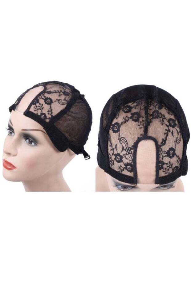 2 pcs U-Shape Lace Wig Caps for Making Wigs and Hair Weaving (Stretch, Adjustable)