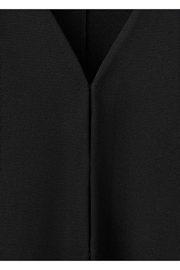 V yaka oversize hırka - 5