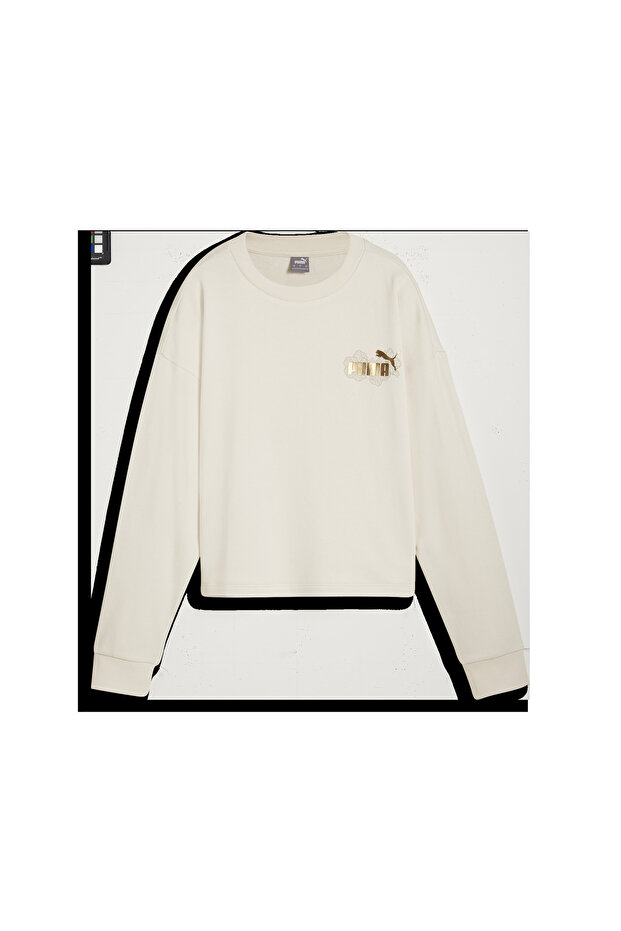 ESS+ CLASS ACT Crew Kadın Bej Sweatshirt - 1