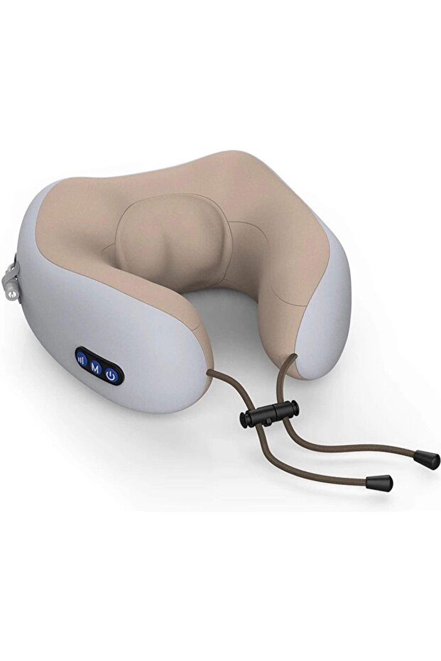 Emaxusa U-Shaped Electric Neck Massager Travel Pillow - Memory Foam Velvet