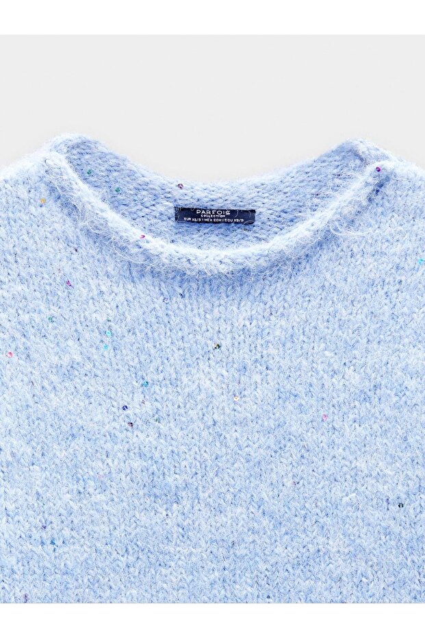 Paçalı Kısa Kollu Örme Kazak - 6