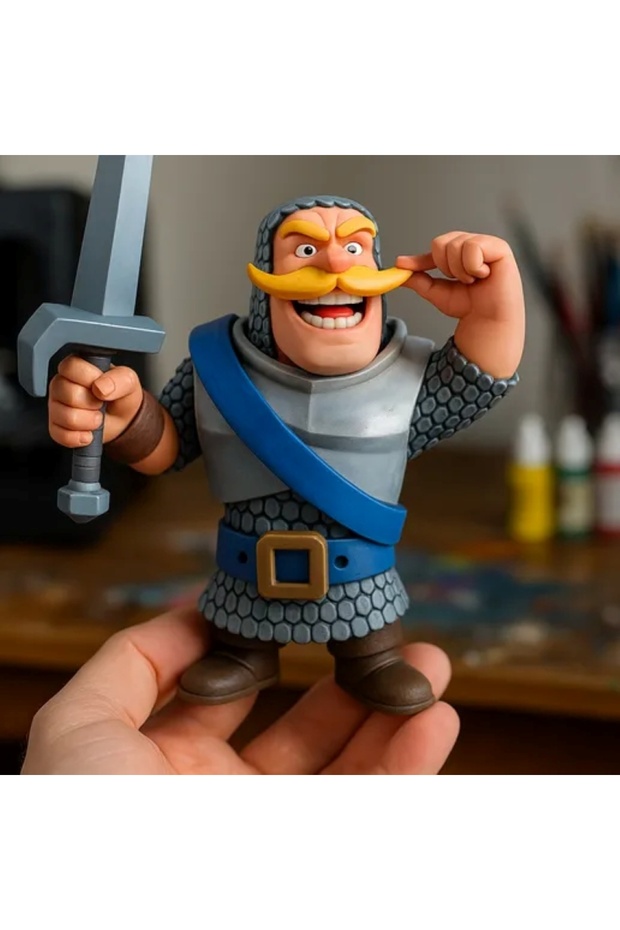 CLASH ROYALE ŞOVALYE KARAKTER FİGÜRÜ 20CM - 1