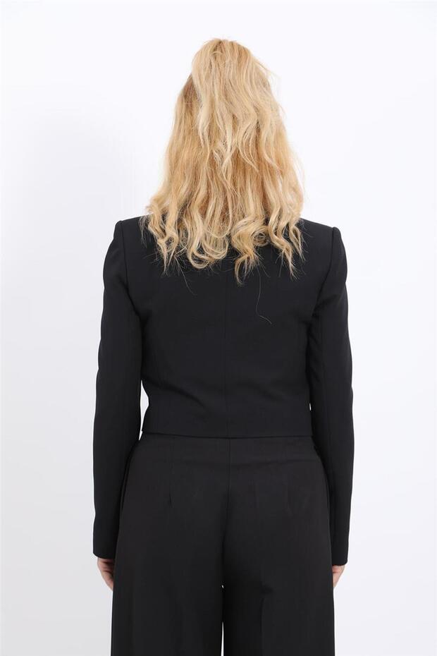 Mini Blazer Ceket-Siyah - 3