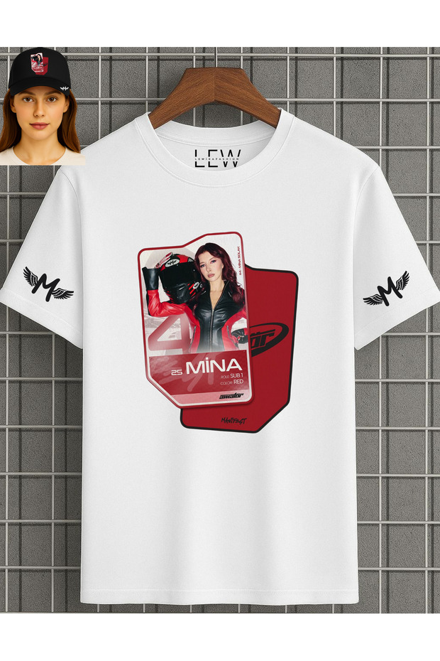 Manifest Mina Amateur Song Custom Design Premium Print Breathable Fabric Cotton T-Shirt Hat Set