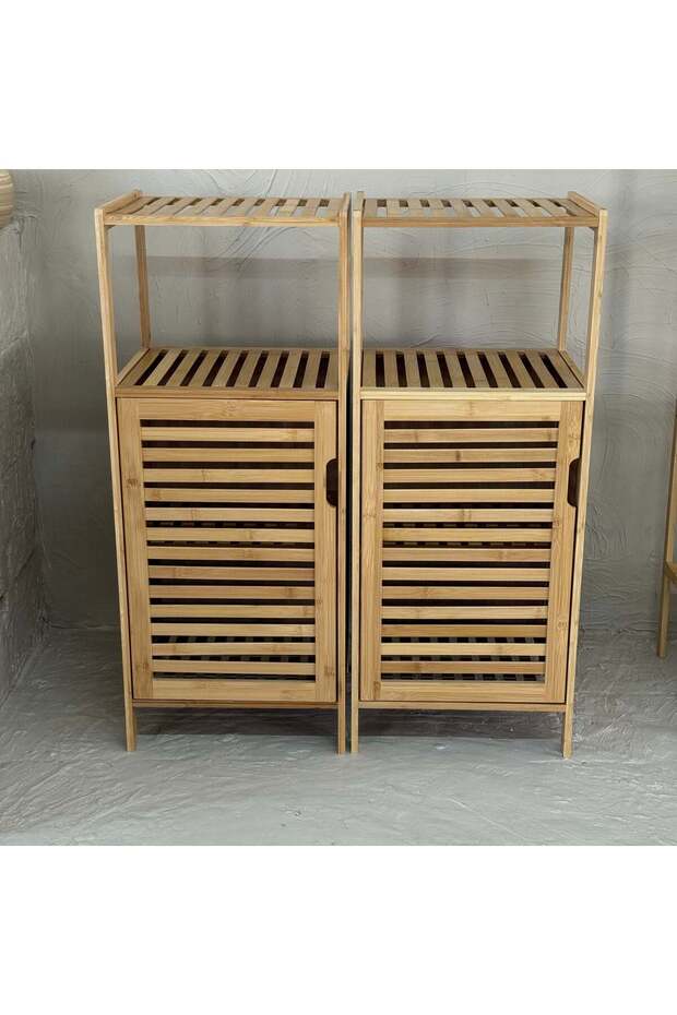 Miev 1+1 Bambu Dolap 2 Katlı 2 Adet KOD:453 - 4