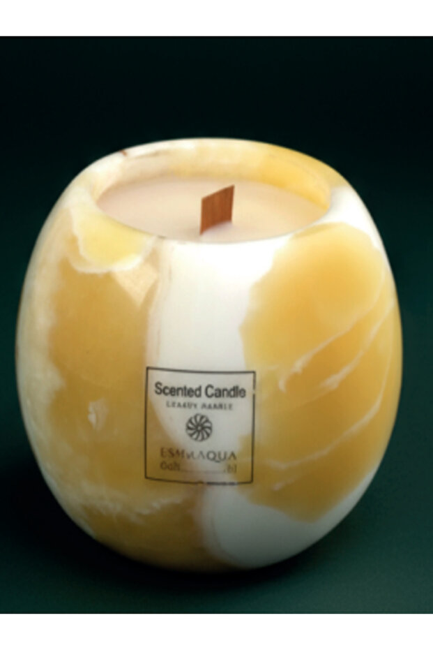 yellow coco شمعة صويا فاخر 1480 جم – فتيل خشب مسطح – عود أبيض وفانيليا – ديكور راقي للطاولات