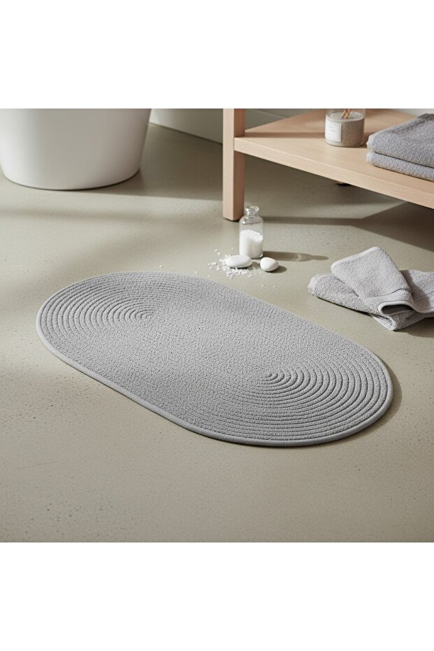 Wicker Striped Jute Doormat | Bathroom | Balcony | Natural | Washable | 60X100 cm