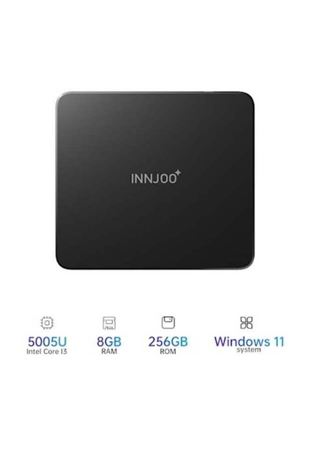 كمبيوتر صغير بمعالج Intel Core i3-5005U/ذاكرة وصول عشوائي 8 جيجابايت/قرص صلب SSD بسعة 256 جيجابايت/بطاقة رسومات Intel HD 5500/نظام تشغيل Windows 11 Home - أسود