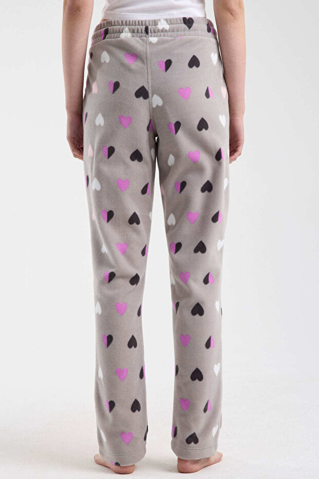 بنطال رياضي من الصوف منقوش - رمادي - 4