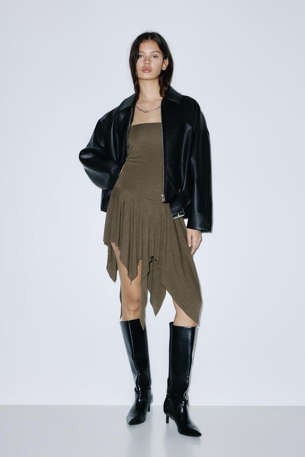 Asimetrik midi etek - 5