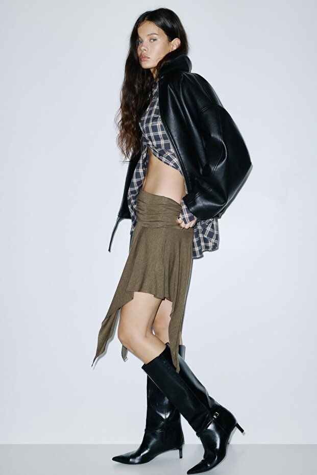 Asimetrik midi etek - 1