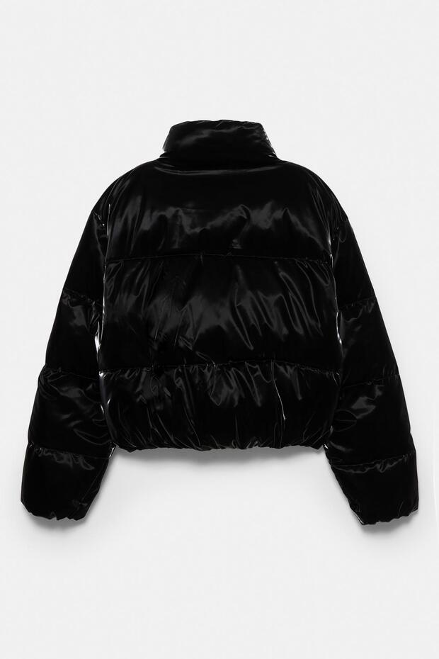 Parlak görünümlü şişme ceket - 5