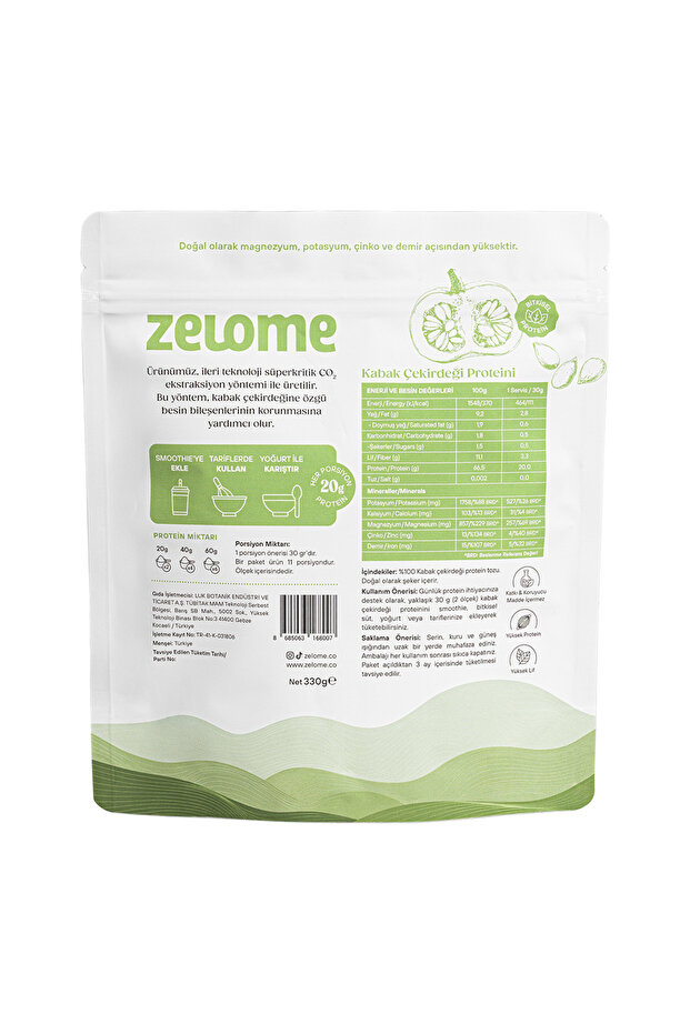 Kabak Çekirdeği Proteini 330 g | %100 Bitkisel Protein - 3