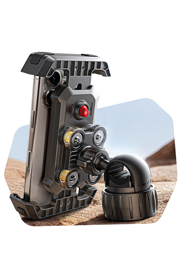 Universal Shockproof 360° Rotating Phone Mount for Bike Motorcycle & More, Black