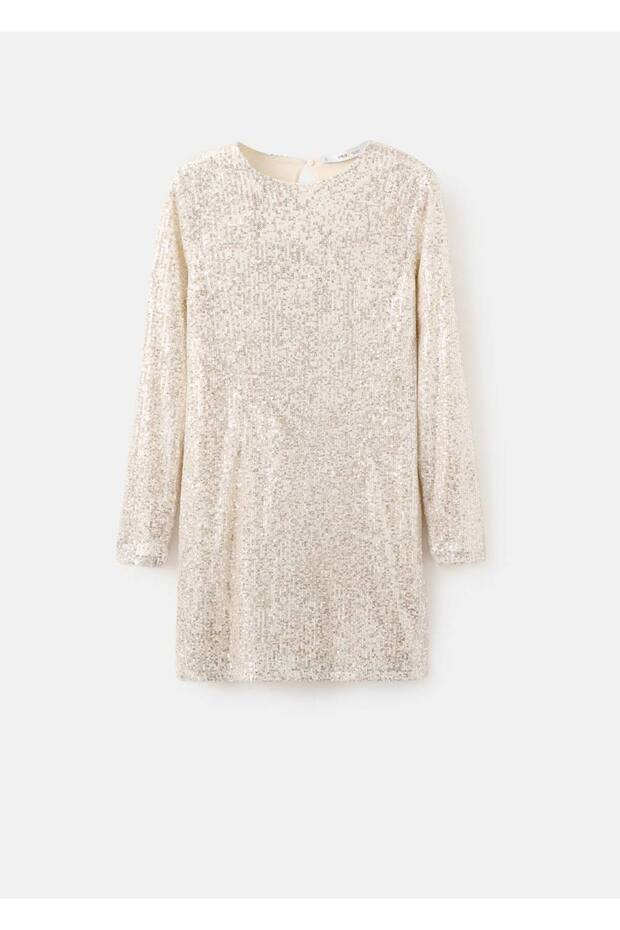 Payetli mini elbise - 3