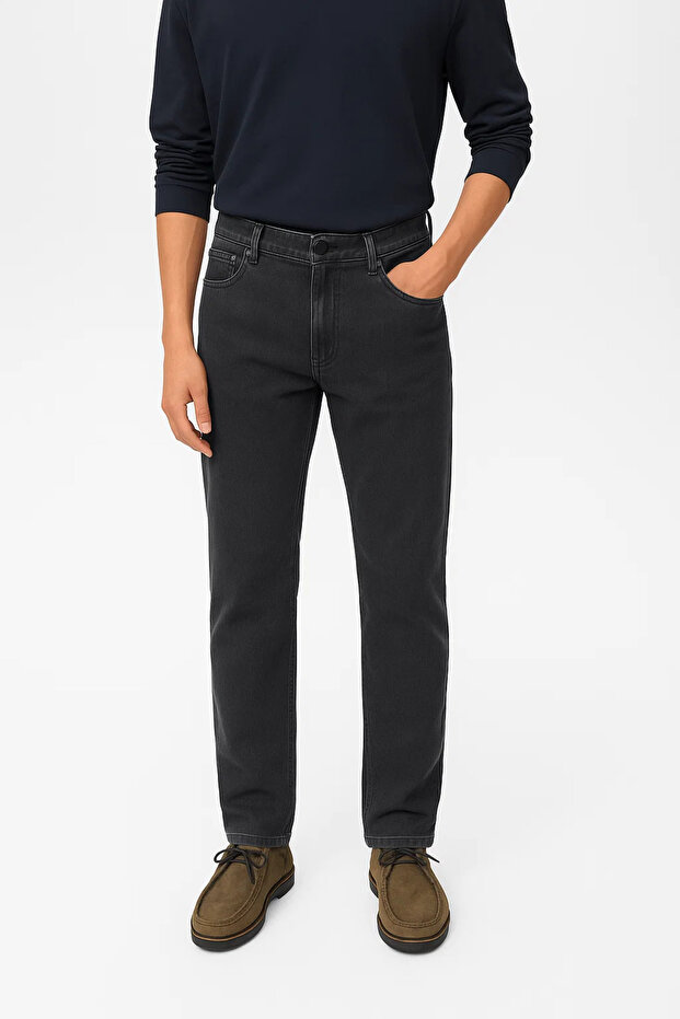 Men's High Waist Wide Leg Smoked Jeans