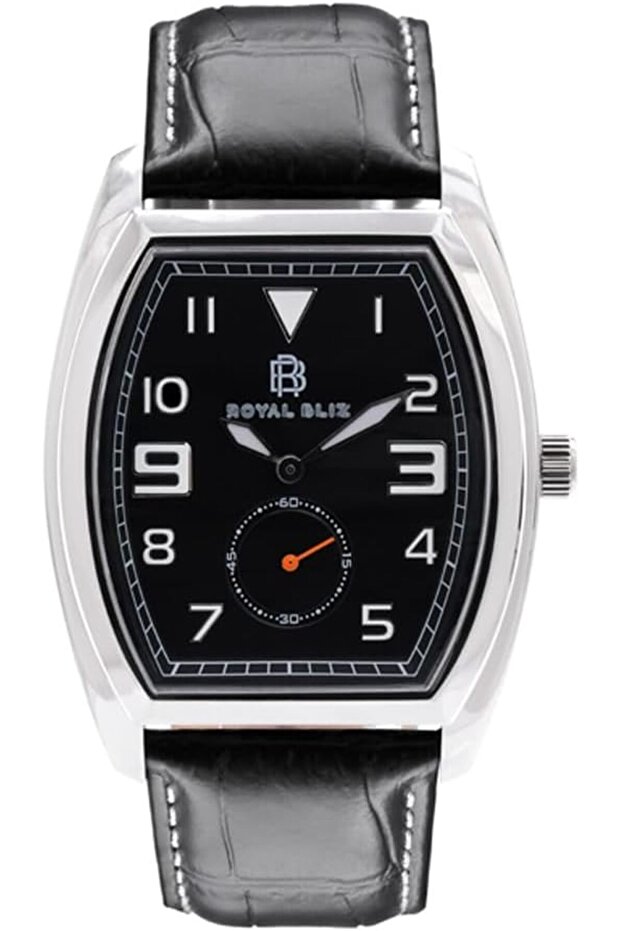RB Royal Edgy Men's Rectangular Watch | 316L Steel | Sapphire Chrystal | 100m (Black)