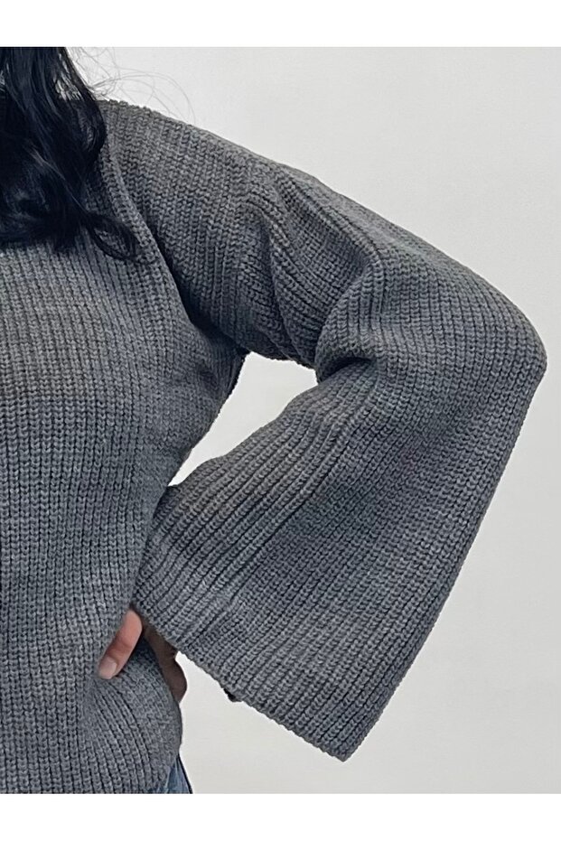 İspanyol Kol Triko Kazak - 2