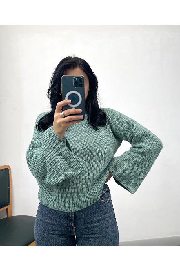 İspanyol Kol Triko Kazak - 3